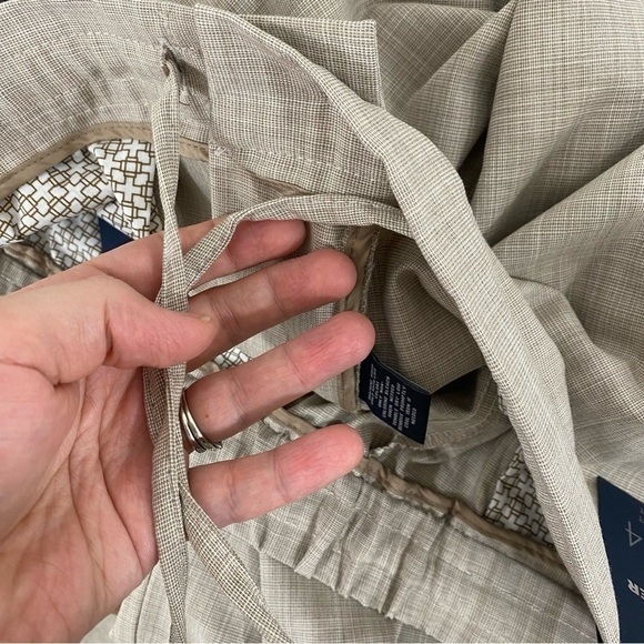 Hart Schaffner Marx Size 38x34 Dress Pants Tan Beige Drawstring Straight Flat - Picture 10 of 12